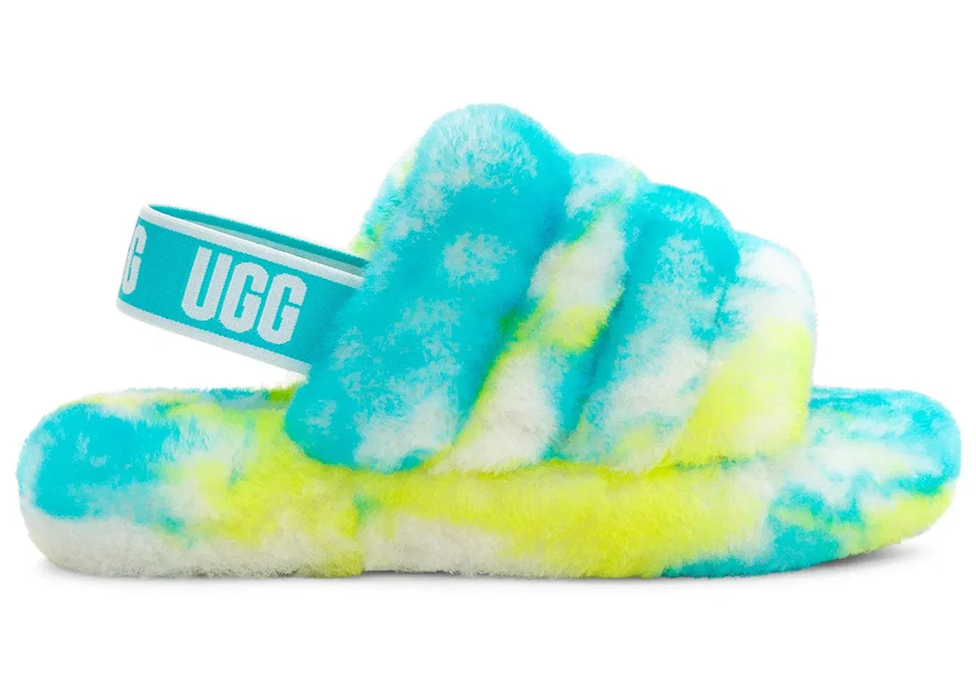 Детские шлепанцы UGG Fluff Yeah Slide, Oasis Blue