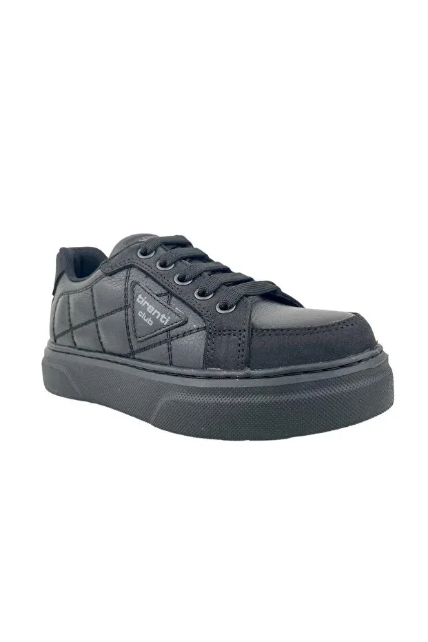 Детские туфли для девочек кожаные стеганые Tirenti, Black — фото 2