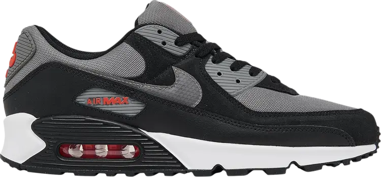 

Кроссовки Nike Air Max 90 'Black Pewter Red', черный, Черный;серый, Кроссовки Nike Air Max 90 'Black Pewter Red', черный