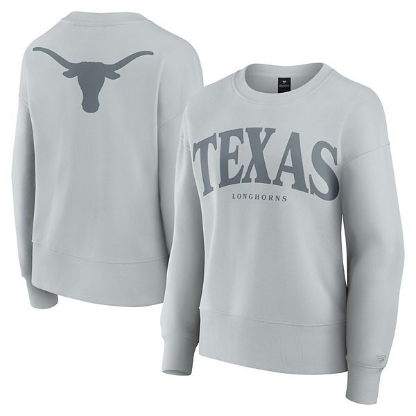 

Женский серый свитшот Texas Longhorns supersoft flow fleece Fanatics