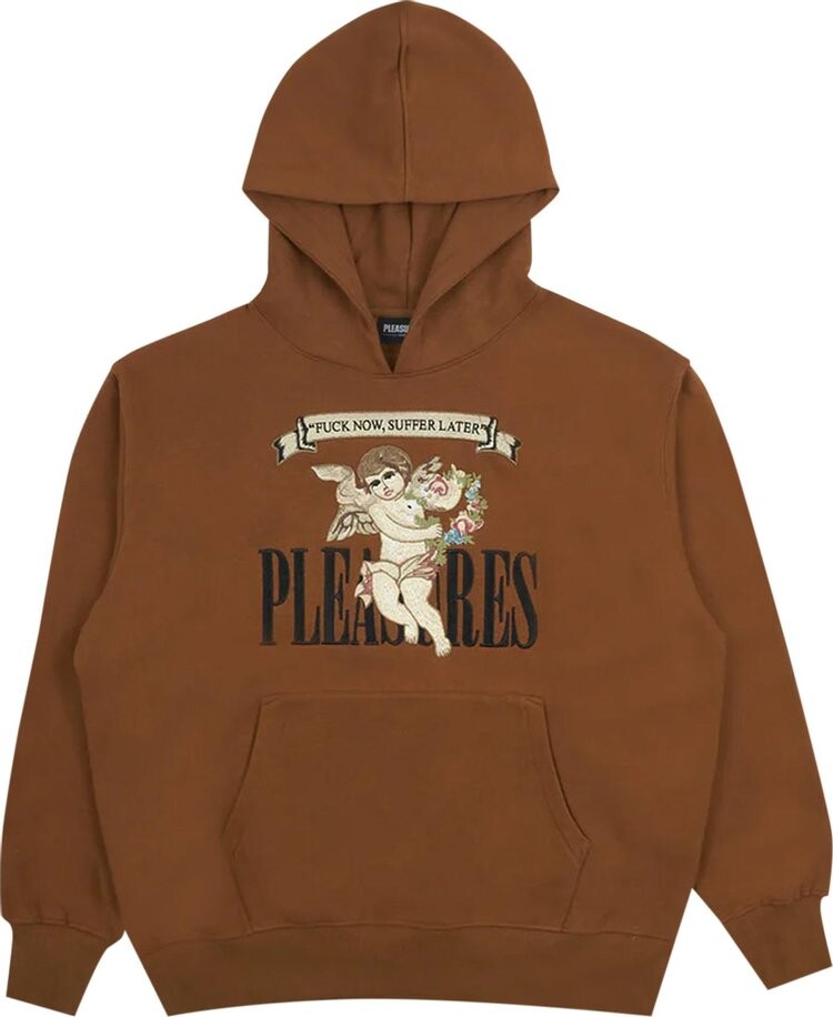 

Худи Pleasures Suffering Hoodie 'Rust', коричневый