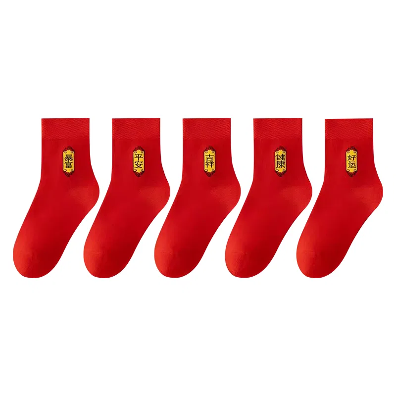 Детские носки с символикой удачи 5 пар MINISO, Fortune Socks A
