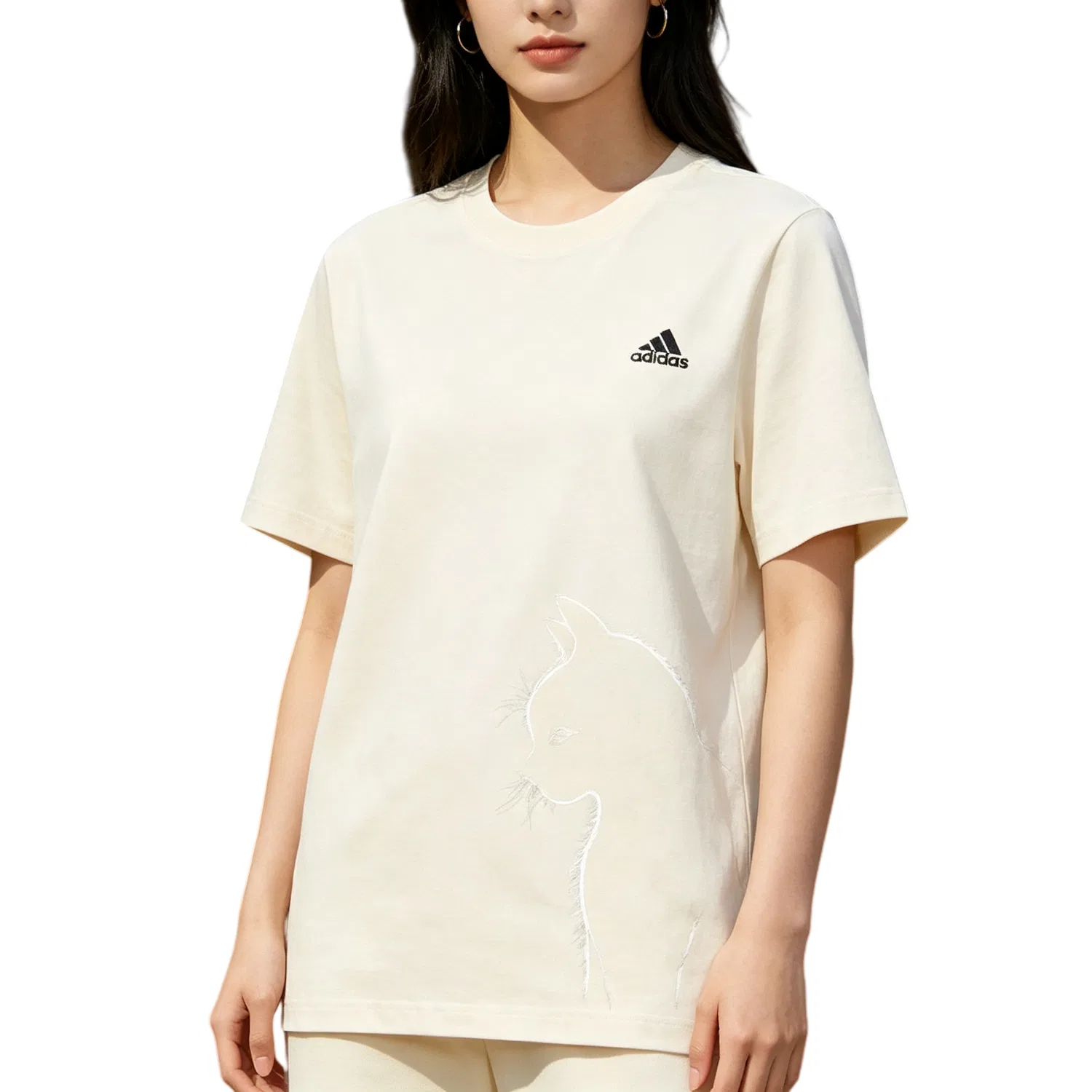 Футболка с круглым вырезом Adidas, Ivory — фото 4