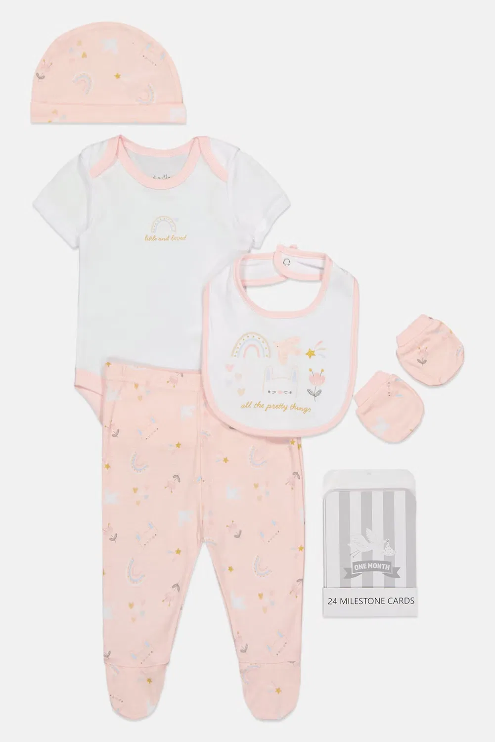 Комплект детской одежды с принтом из 6 предметов Rock-A-Bye Baby Boutique, разноцветный — фото 4