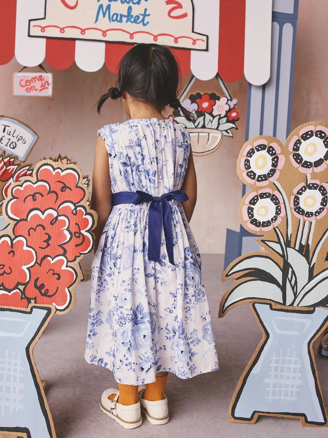 Платье-сарафан без рукавов Cath Kidston Blue Floral Next, синий флоральный — фото 3
