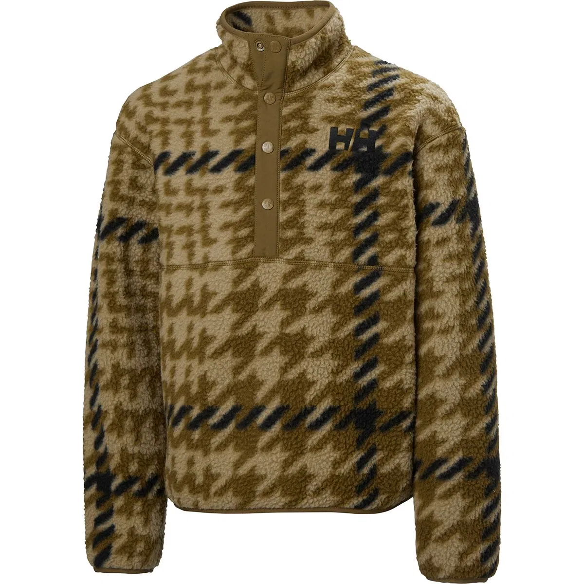 Детский свитер из флиса с принтом Jr Frosty Pile Sweater Helly Hansen, Sepia Broxburn Aop