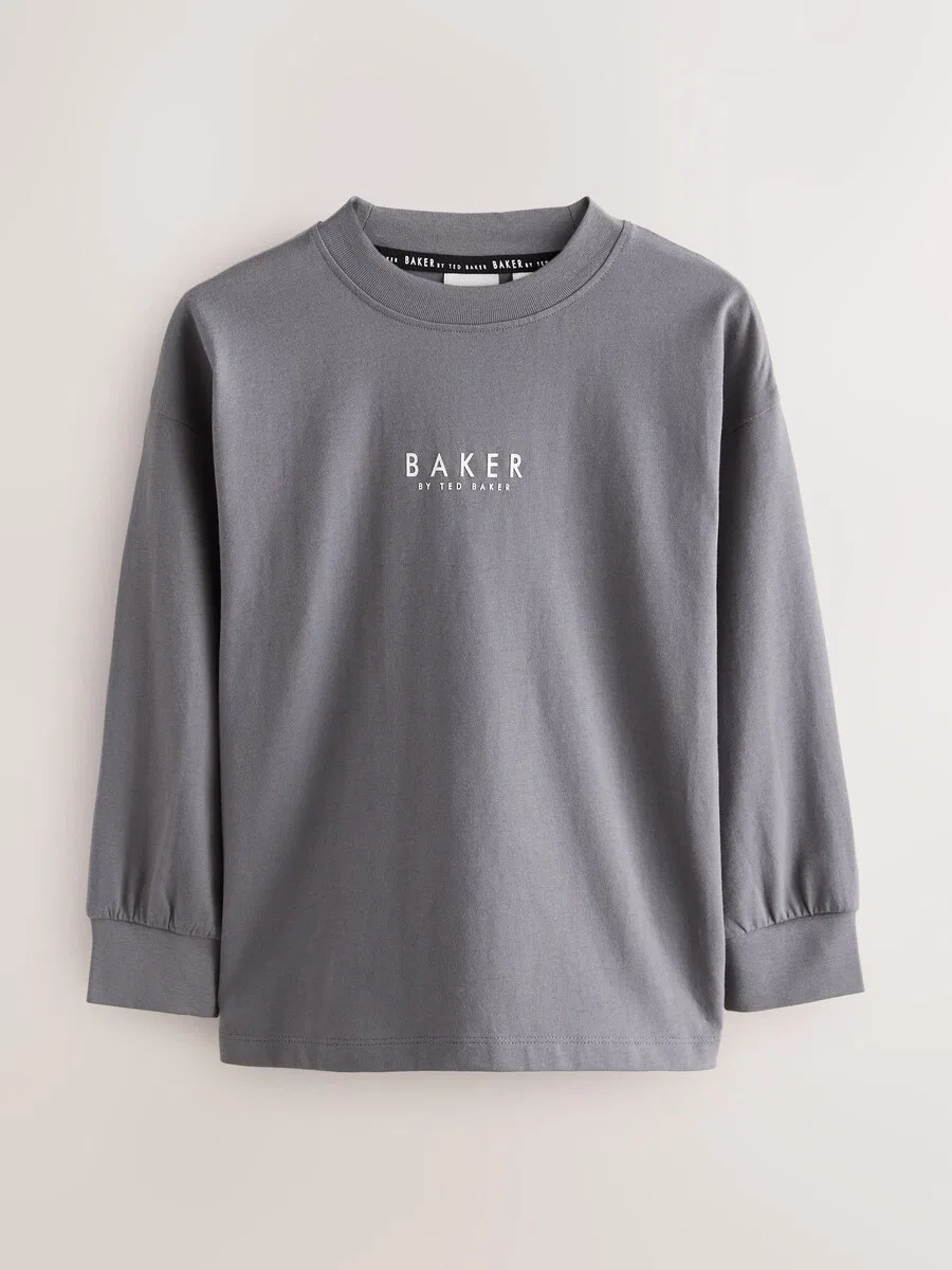 Топ Baker by Ted Baker синего, темно-серого и натурального белого цветов — фото 3