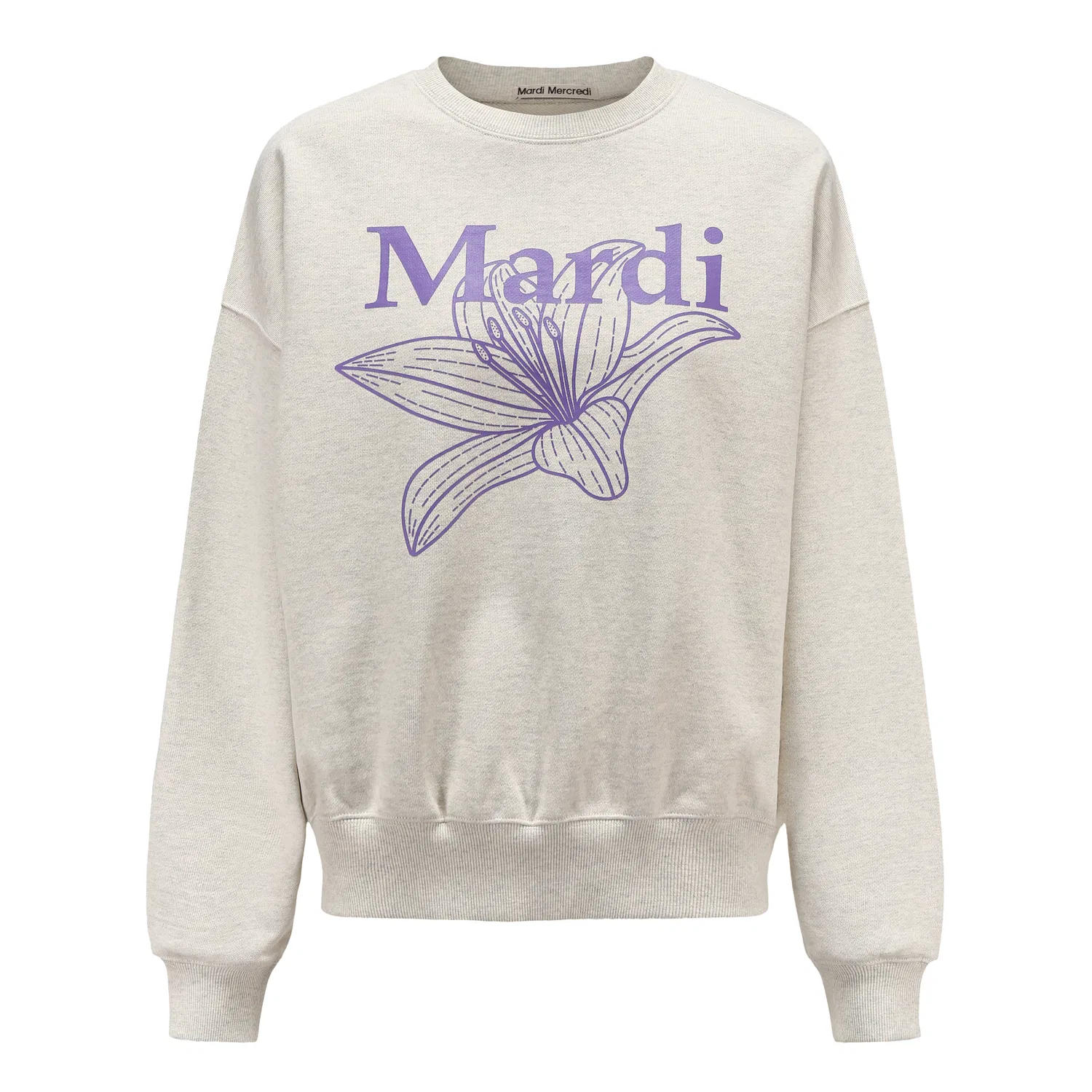 Детская толстовка с принтом Lily Mardi MARDI MERCREDI, Dusty Gray (French Blue Red) — фото 3