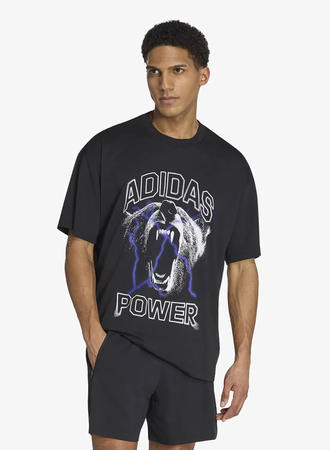 Футболка с принтом Climacool Primelift Adidas, черный