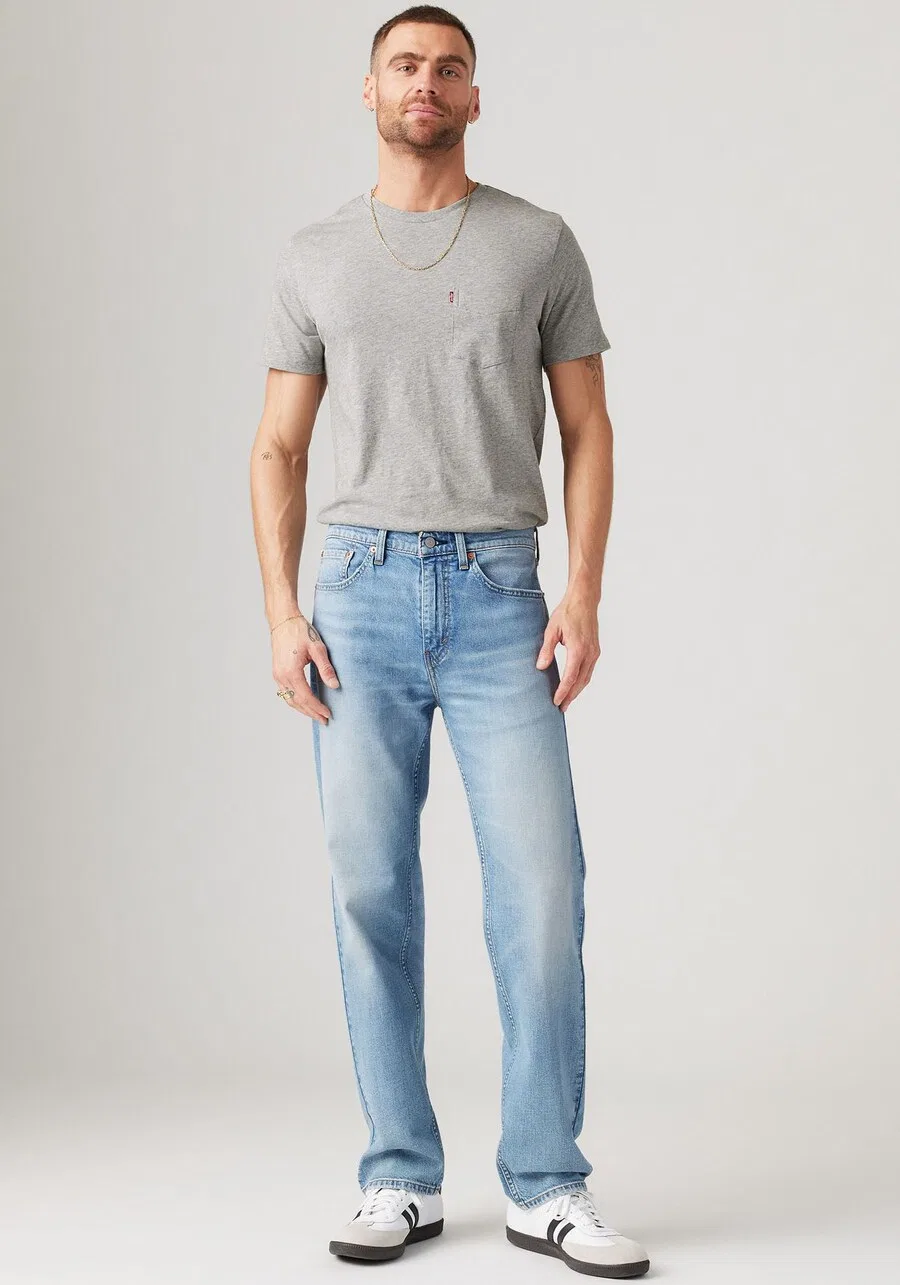 Джинсы LEVI'S Regular '505 REGULAR' светло-голубого цвета — фото 2