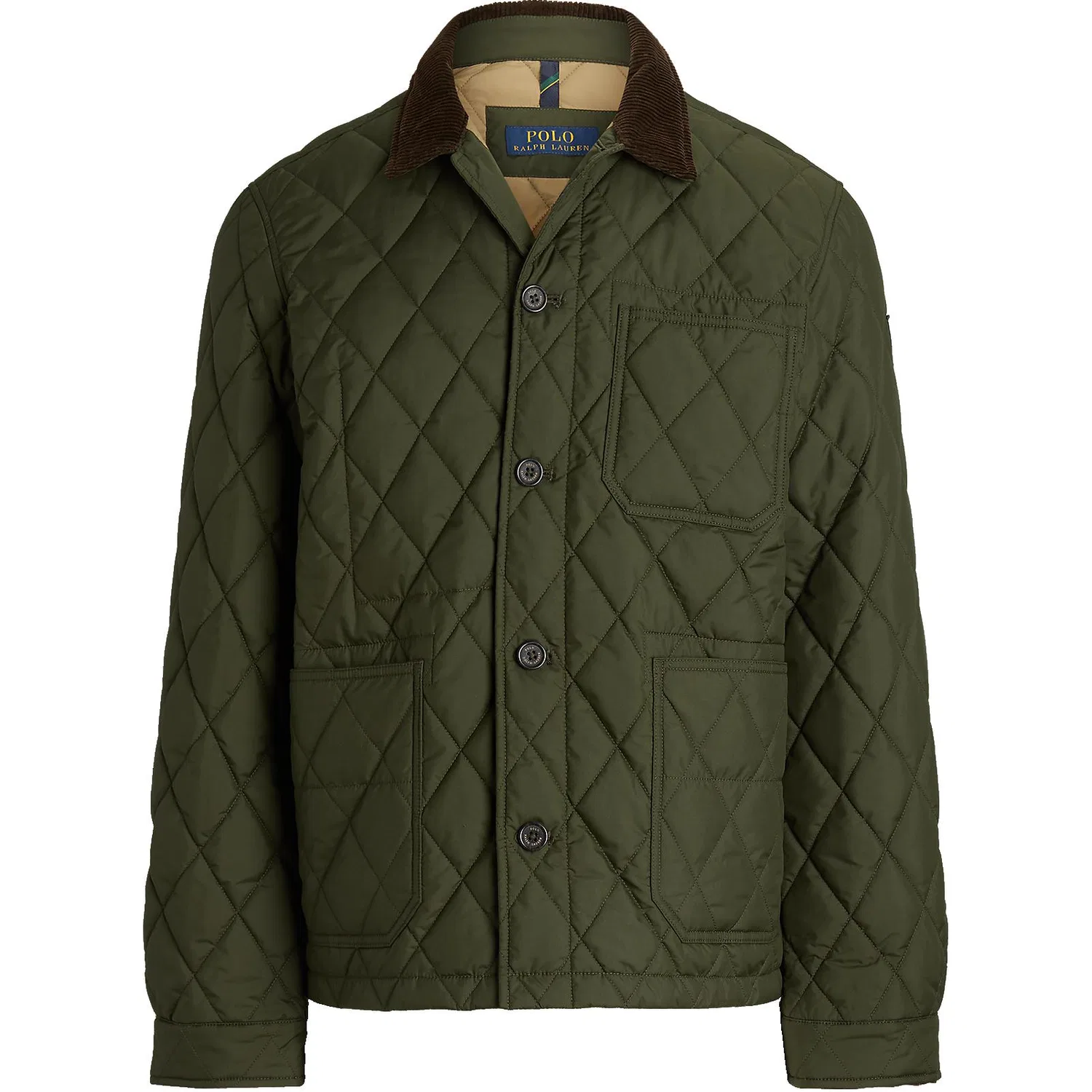 Мужская куртка с вельветовым воротником Polo Ralph Lauren, Olive Green