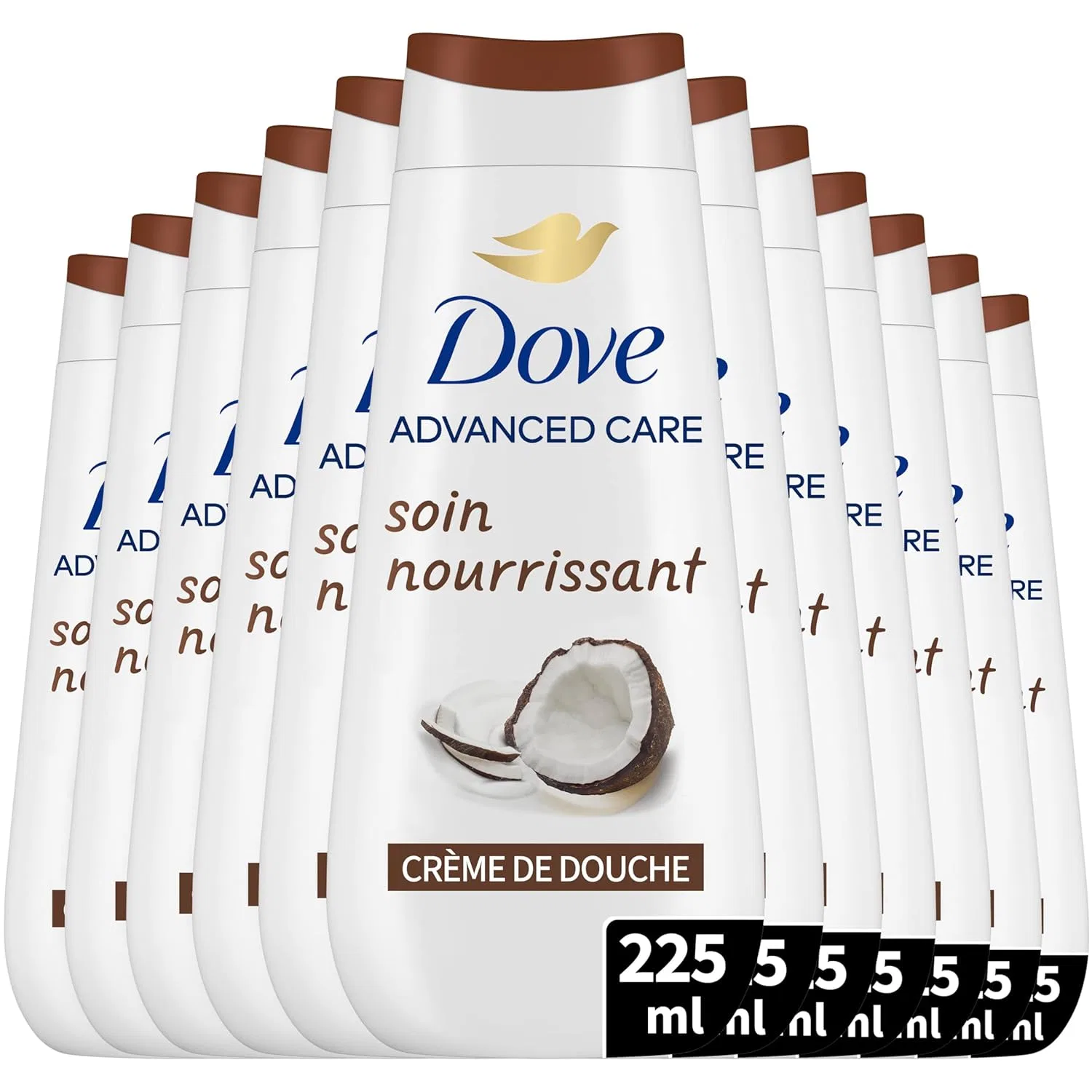 Гель для душа Dove Advanced Care Coconut and Almond, 12 x 225 мл