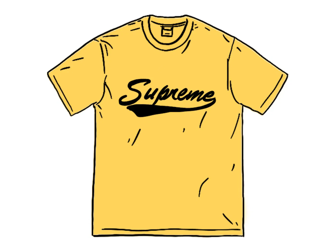 Мужская футболка с принтом Supreme S/S Top, Yellow