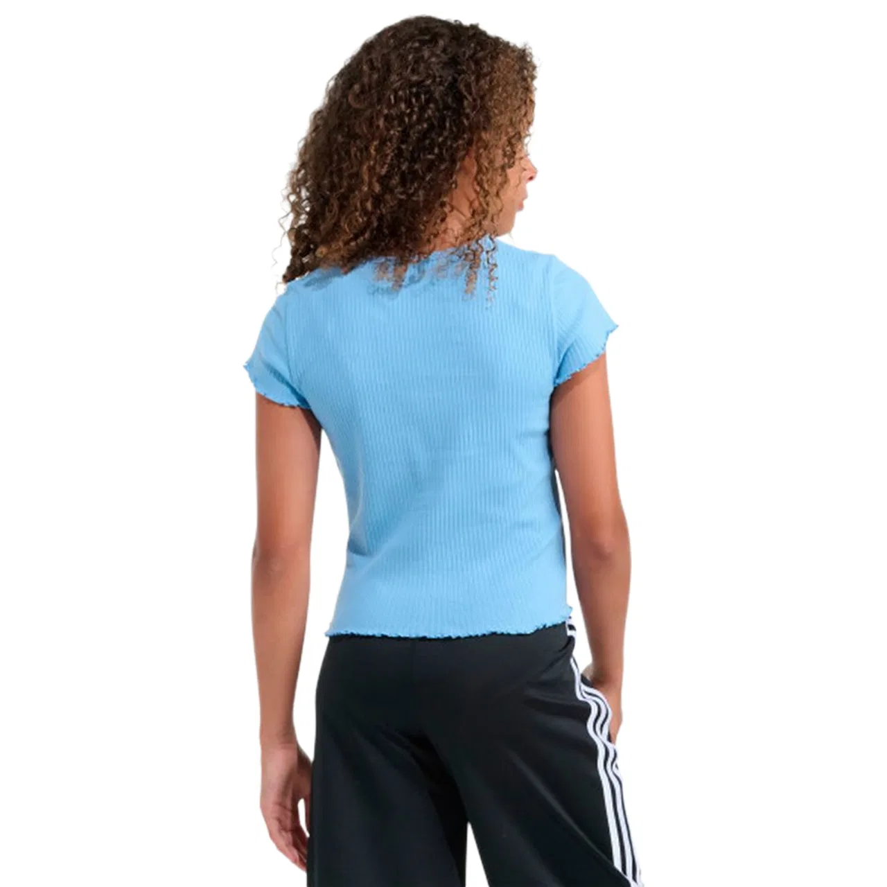 Футболка для девочек Lettuce Edge Adidas, цвет White/Ash Blue — фото 2