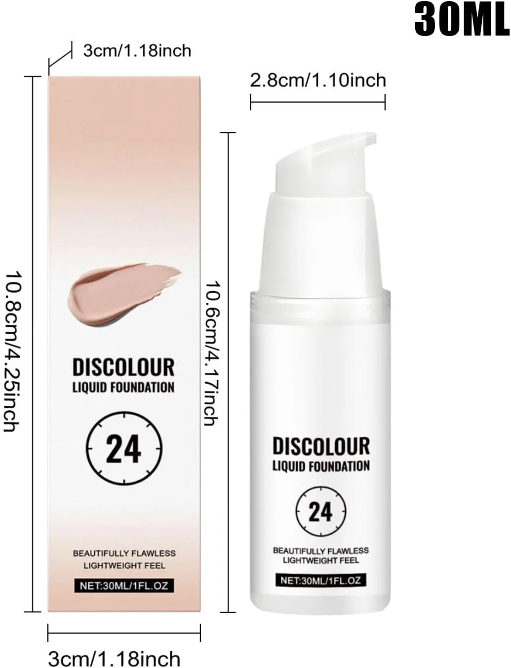 Тональное средство Color Changing Foundation, адаптивное, без бренда, 30 мл — фото 2