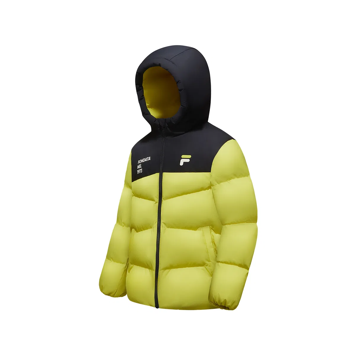 Детский пуховик с капюшоном утепленный FILA KIDS, Rattan Leaf Yellow