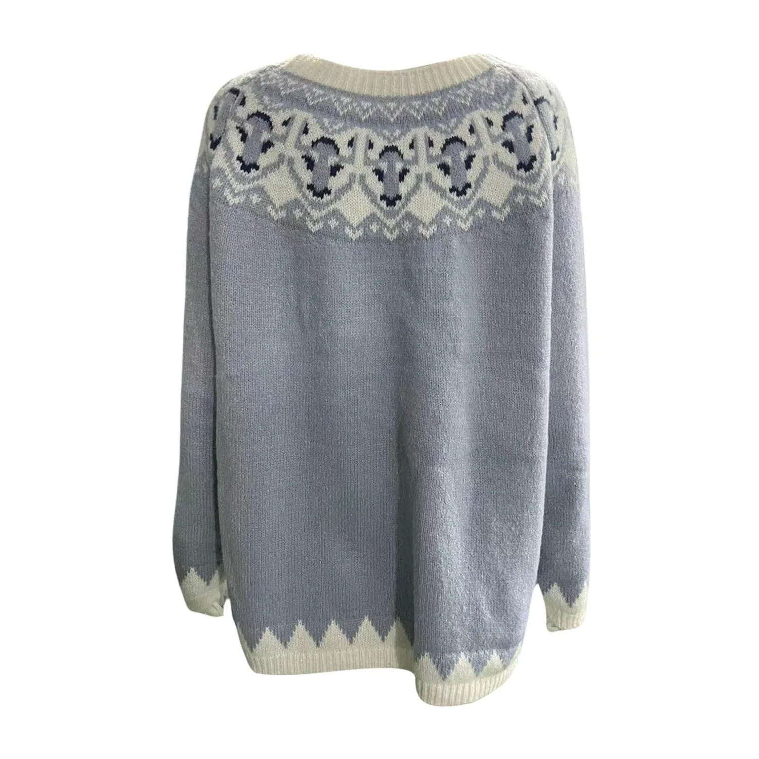 Женский свободный свитер с длинным рукавом Christmas Jumper, Azure — фото 3