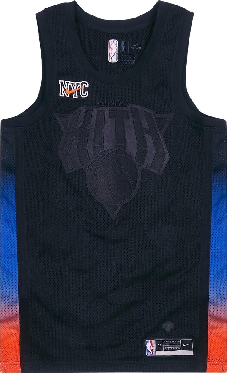 

Футболка Kith x Nike For New York Knicks Jersey Swingman 'Black', черный
