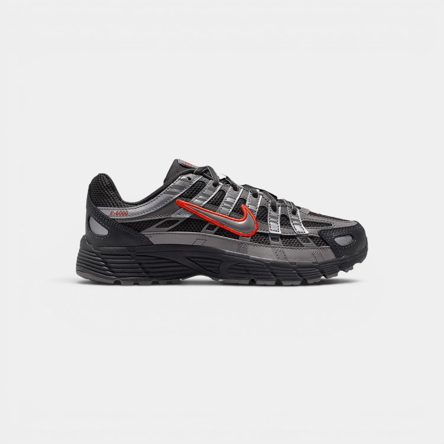 Детские кроссовки P-6000 Nike, Anthracite Picante Red Metallic Cool Grey