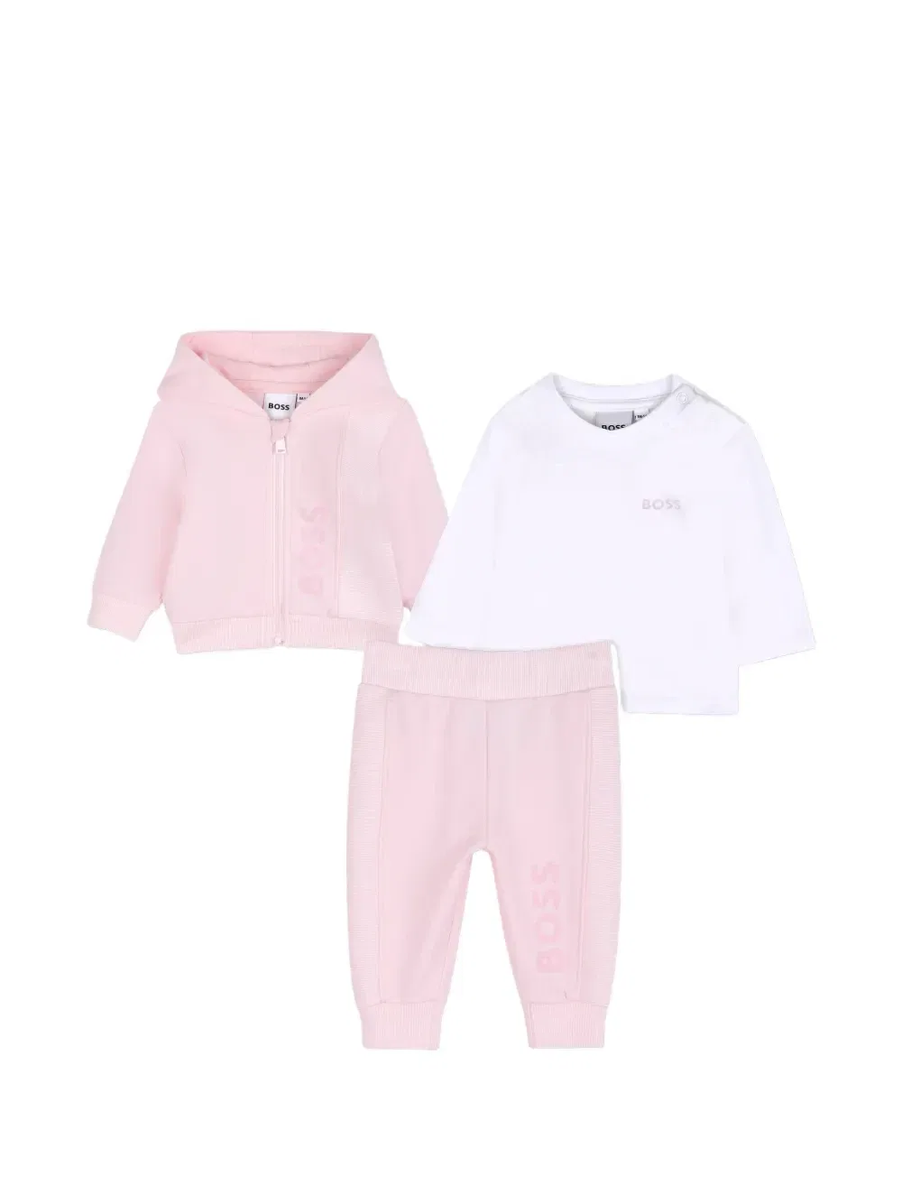 Спортивный костюм с логотипом Boss Kidswear, розовый