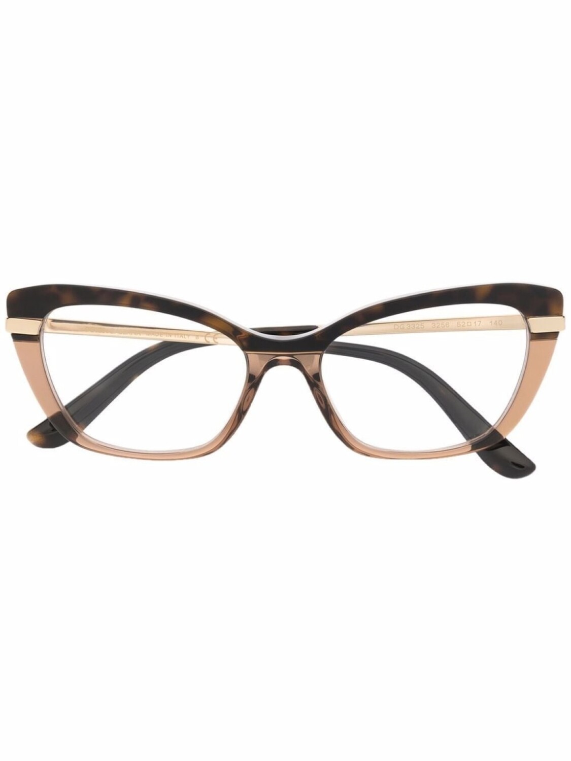 

Dolce & Gabbana Eyewear двухцветные очки в оправе 'кошачий глаз', золотистый