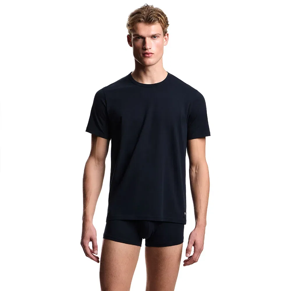 Мужской комплект из 2 футболок с коротким рукавом Emporio armani, Black — фото 4