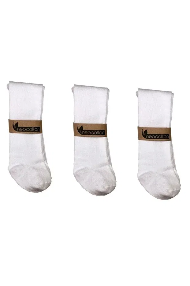 Детские колготки хлопковые комплект 3 шт Neocotton, White