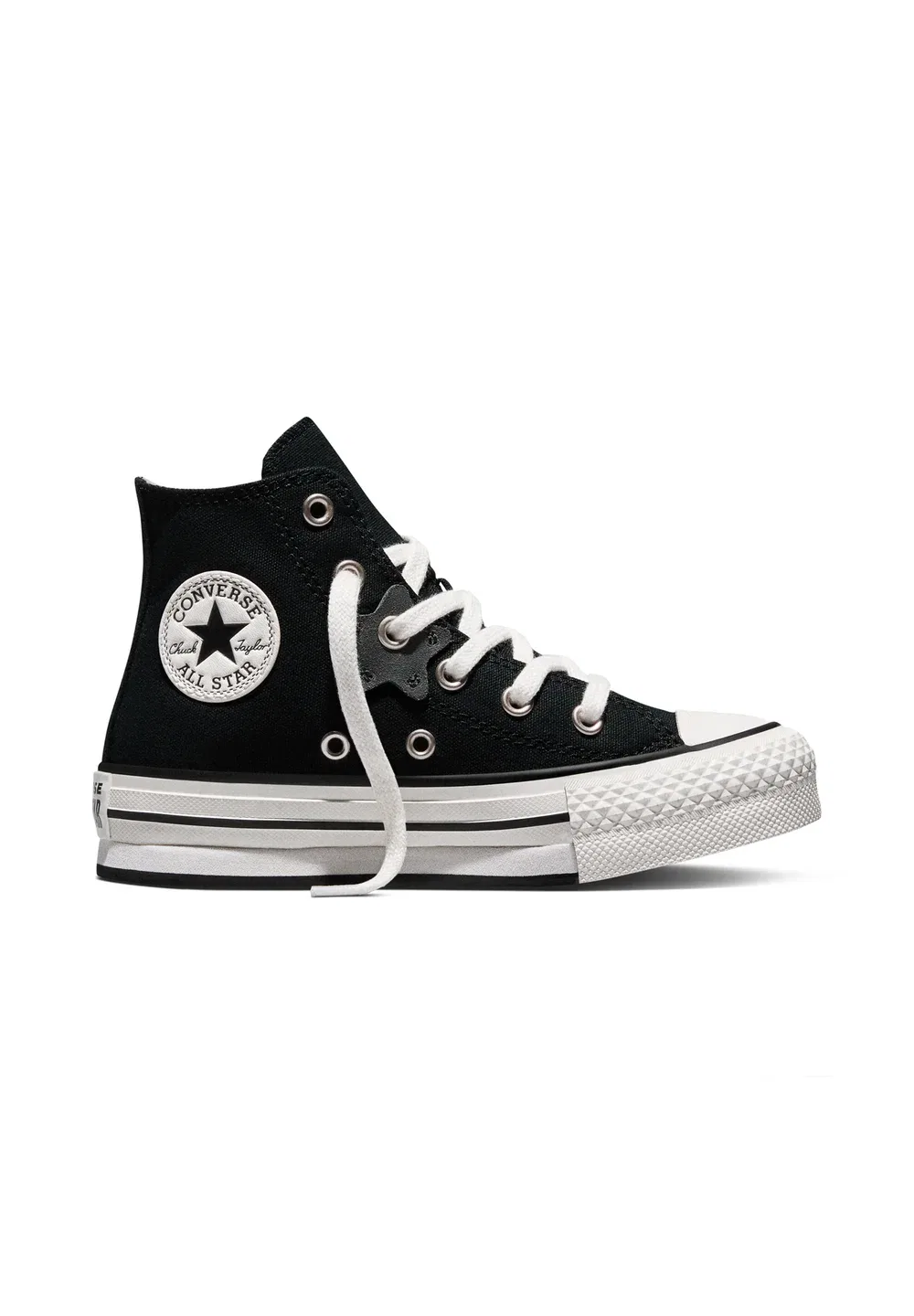 Унисекс - высокие кроссовки Converse, Black White Black