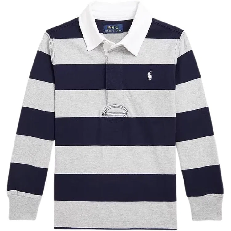 Детское поло с длинным рукавом Polo Ralph Lauren, Blue Gray