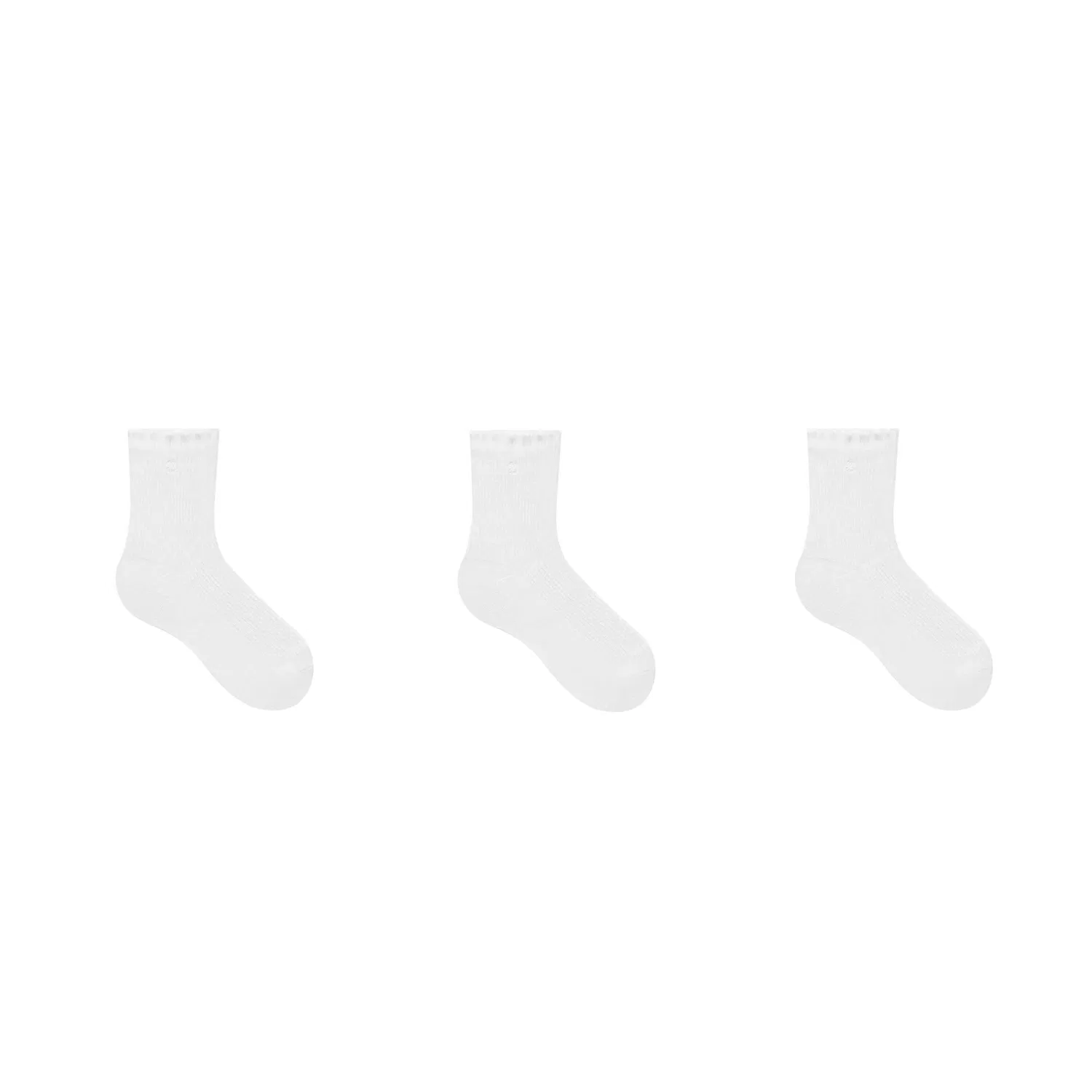 Детские носки-гольфы с принтом 3 пары Lululemon, White/White/White/WHT/WHT/WHT-3 Pack — фото 3