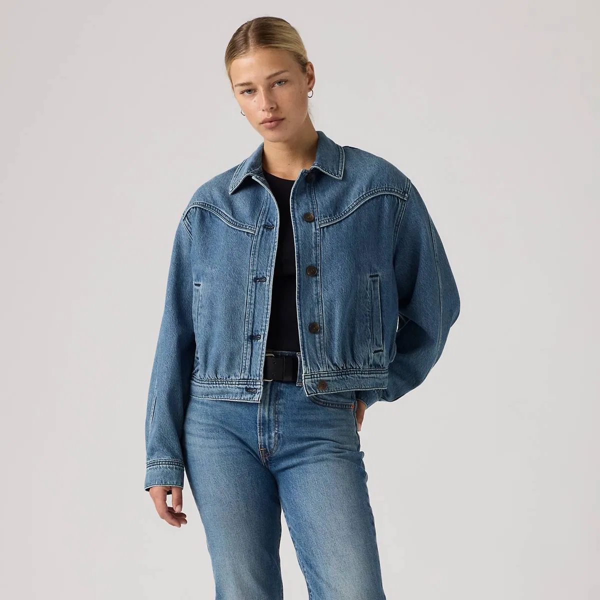Куртка Dani в стиле вестерн Харрингтон Levi's, Yeah Look Otw - Medium Wash — фото 3