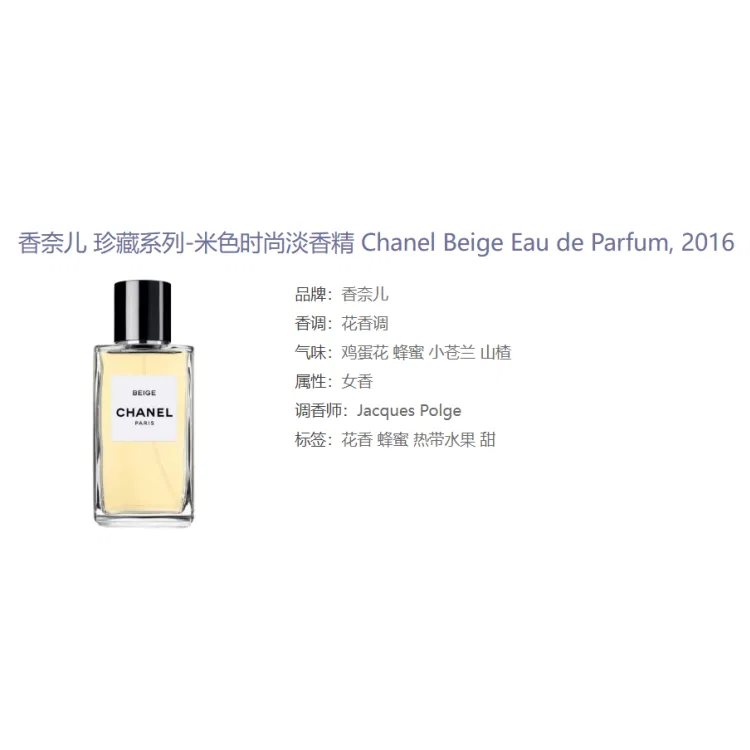Парфюмерная вода CHANEL Beige, 35 мл, Beige — фото 4