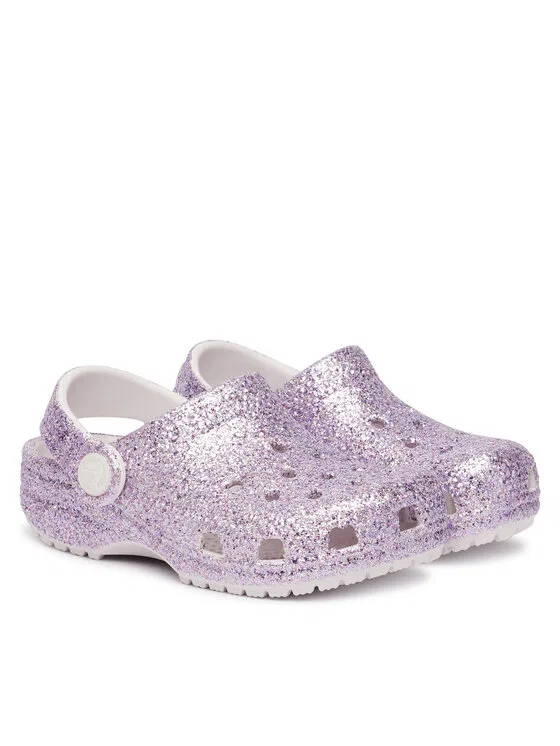 Шлепанцы Classic Chunky Glitter Clog T Crocs, фиолетовый — фото 2