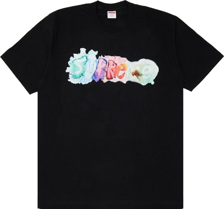 

Футболка Supreme Watercolor Tee 'Black', черный