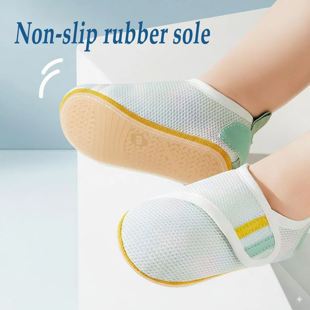 Детские кроссовки для девочек с нескользящей подошвой Custom, Yellow — фото 4