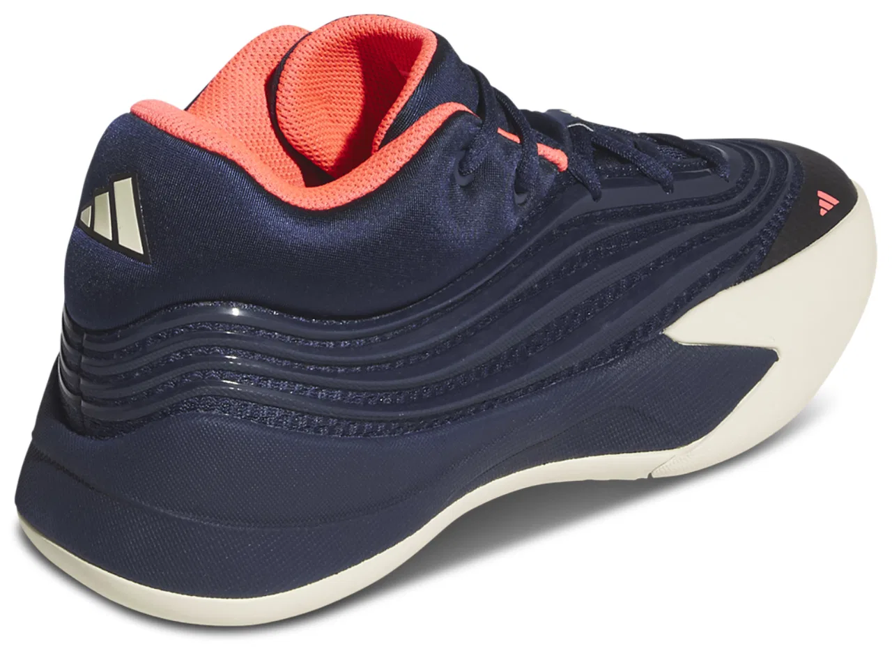 Детские баскетбольные кроссовки для мальчиков с амортизацией LIGHTSTRIKE Dame X Adidas, Night Indigo/Warm Vanilla/Solar Turbo — фото 3