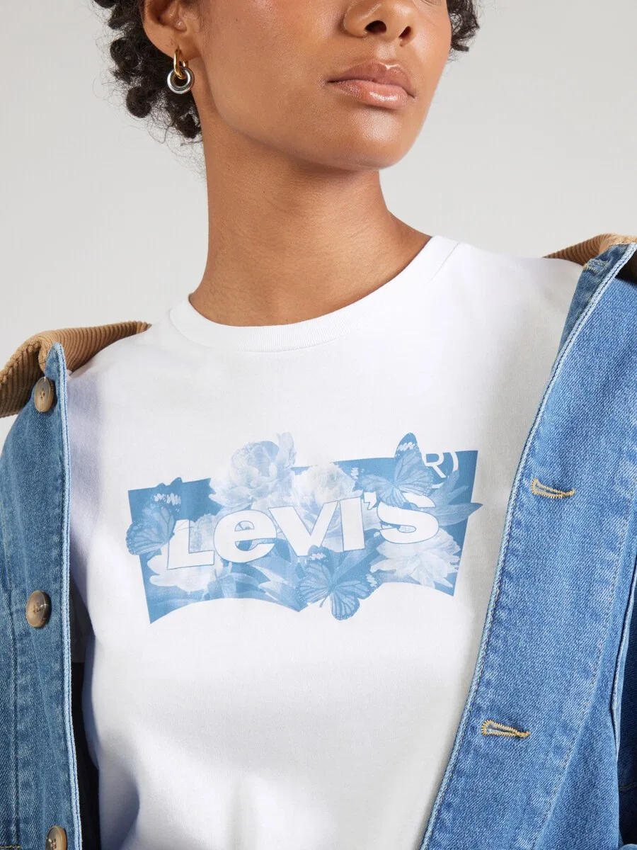 Футболка LEVI'S The Perfect белого цвета — фото 3