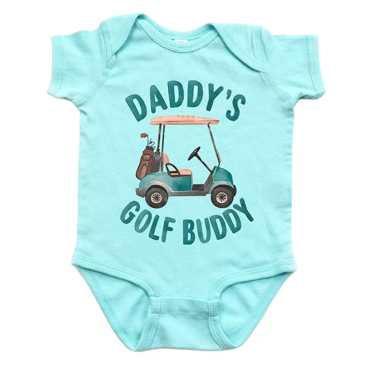 Детское боди для мальчиков с коротким рукавом с принтом Daddy's Golf Buddy The Juniper Shop, Chill — фото 2