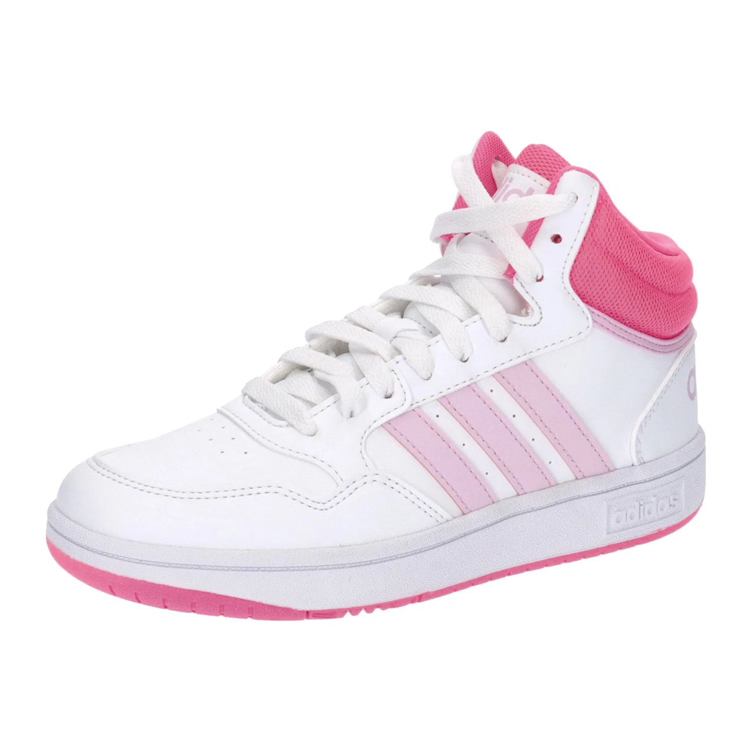 Детские кроссовки с высоким верхом HOOPS MID 3.0 K Adidas, Weiss Rosa