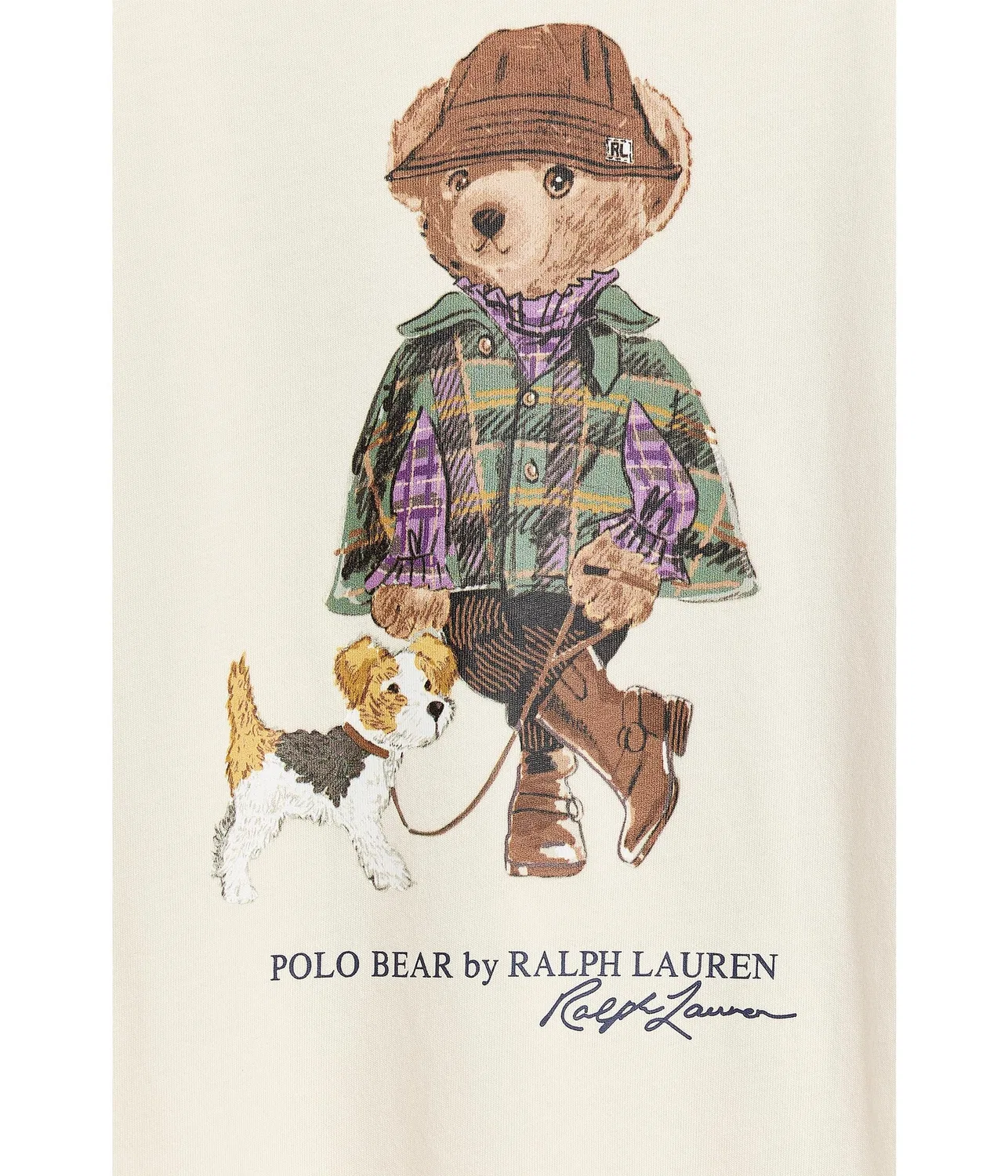 Хлопковая футболка Polo Bear (для детей постарше) Polo Ralph Lauren Kids, Estate Cream — фото 3