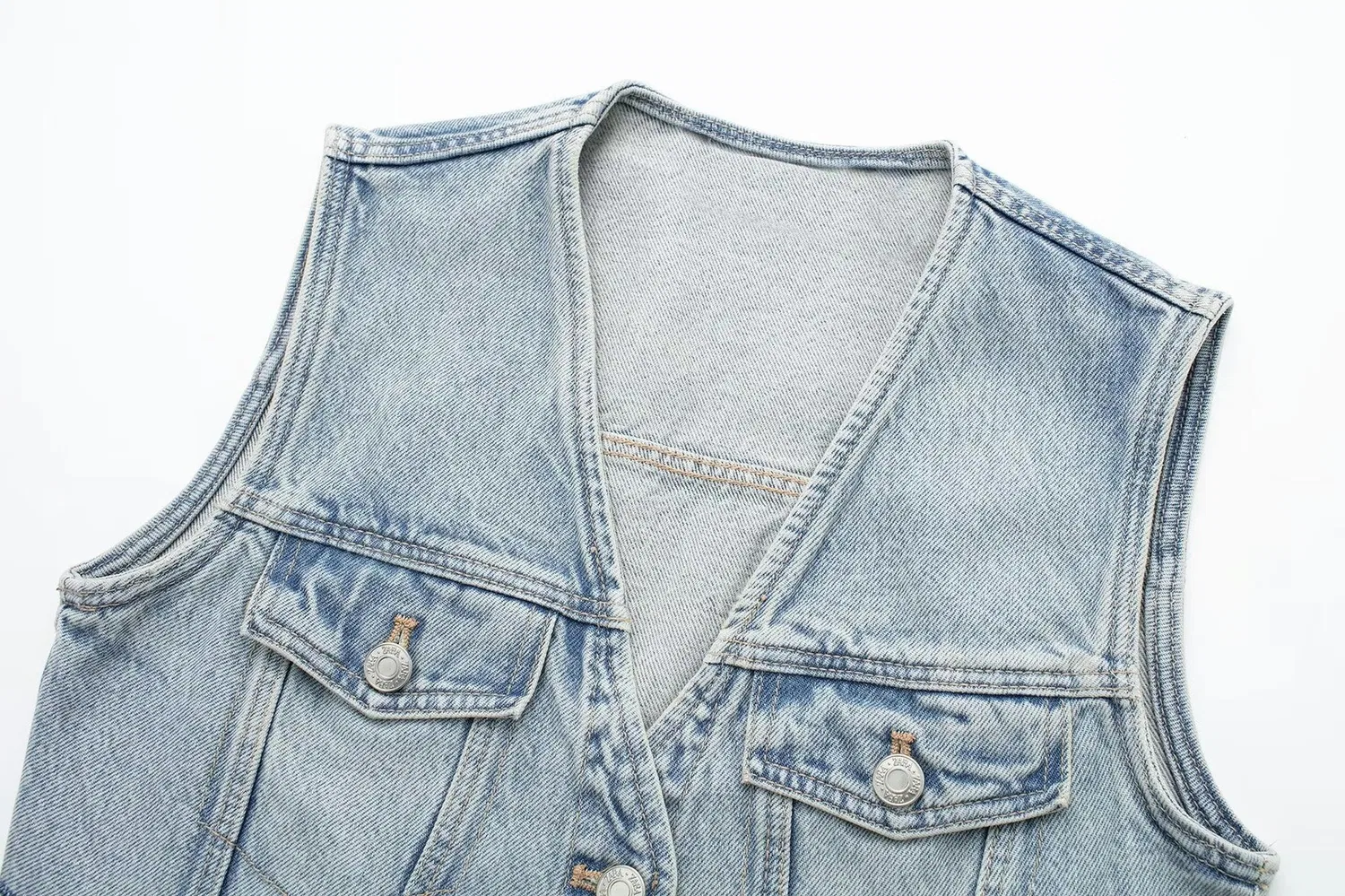Женский джинсовый жилет без рукавов, Blu Denim — фото 2