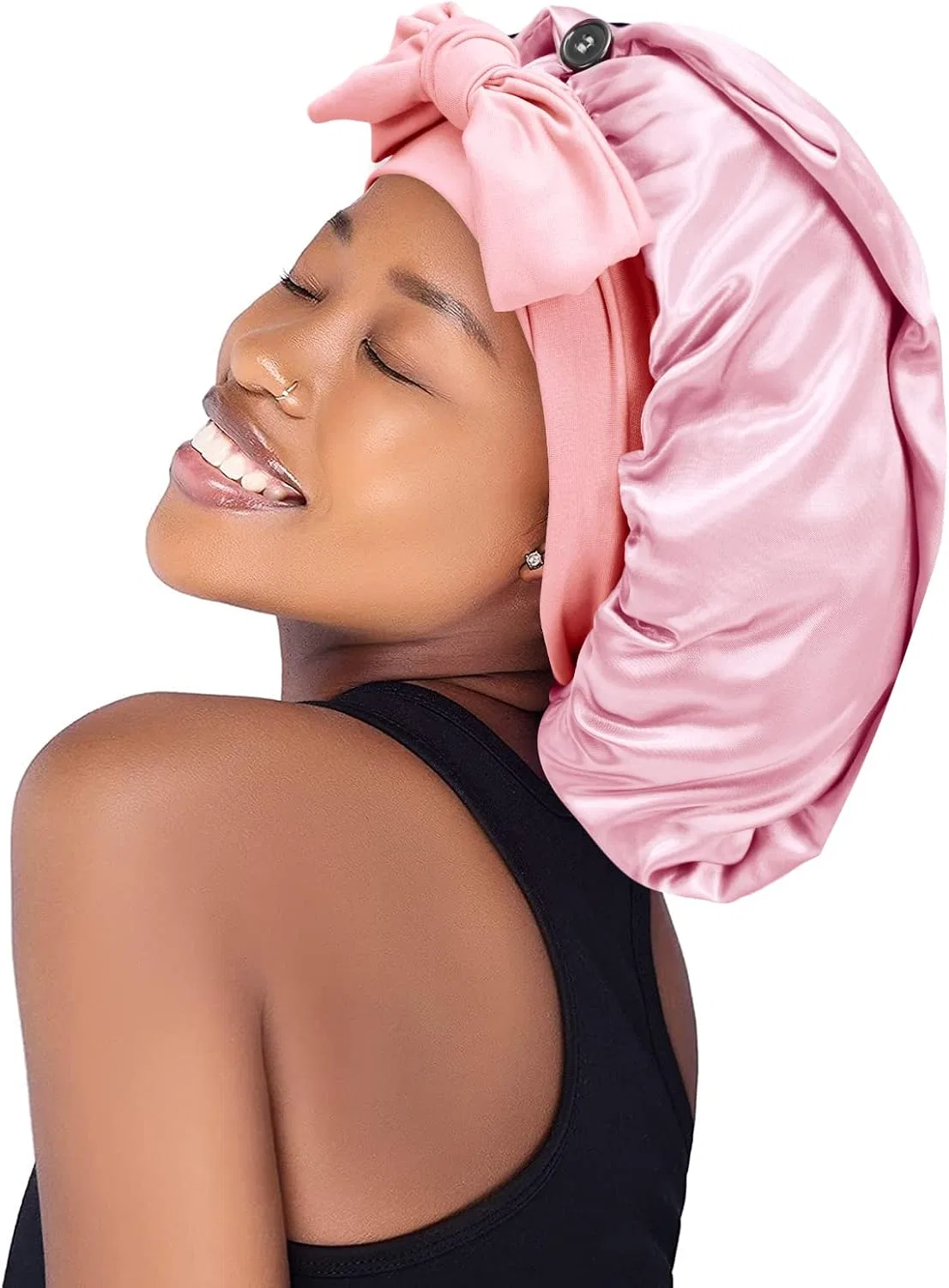 Шапочка для душа Satin Silk Bonnet, Isshin Beauty, XL, rose — фото 3