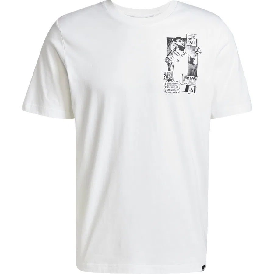 Футболка с принтом Messi Icon Graphic Tee adidas, Белый — фото 3