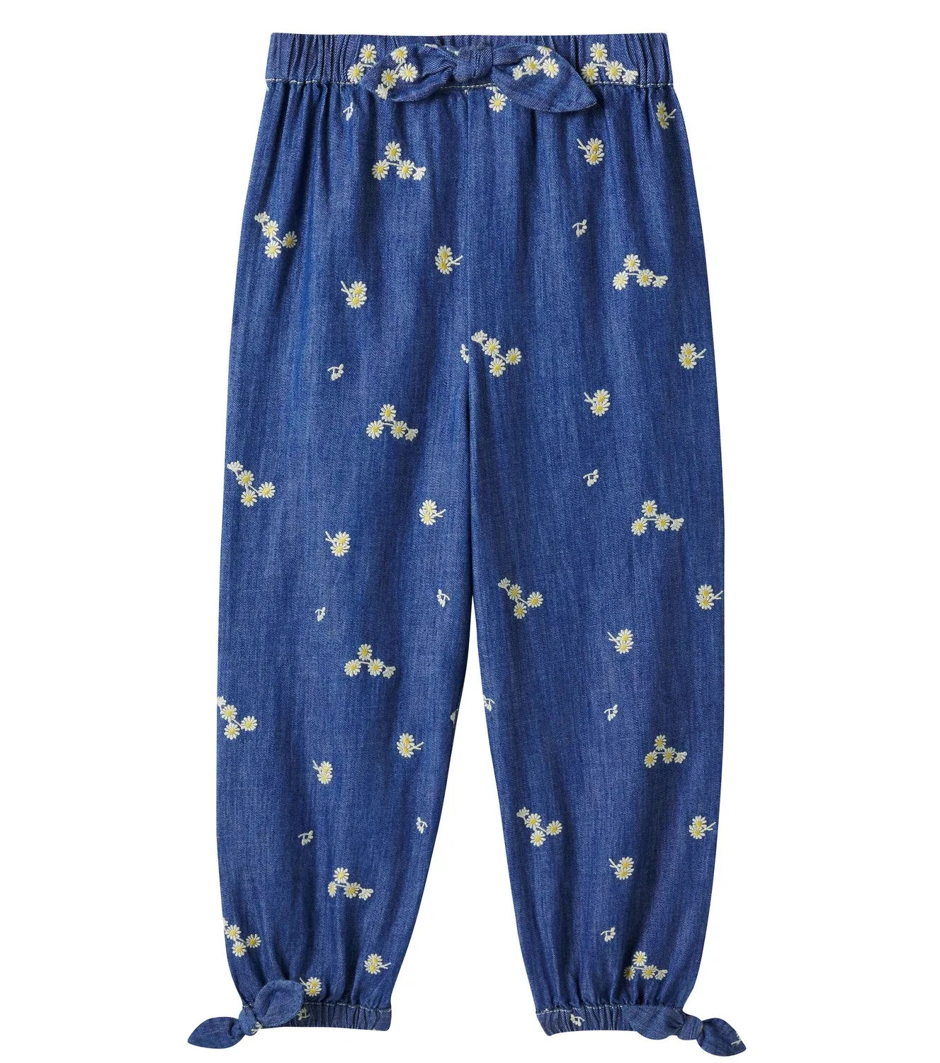 Детские брюки с вышивкой Zimmermann Kids, синий