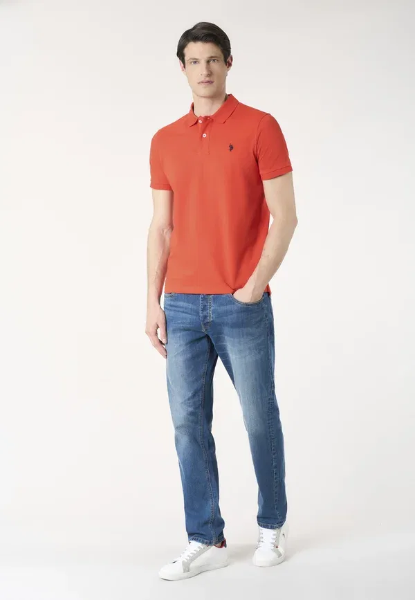 Футболка поло хлопковая U.S. Polo Assn., Rosa, розовый — фото 2