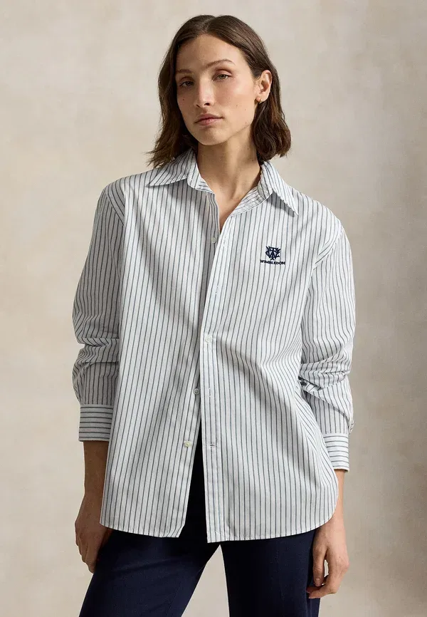 Блуза с принтом в полоску Polo Ralph Lauren, белый