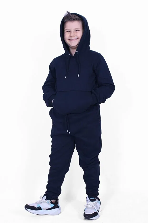 Детский спортивный костюм для мальчиков с капюшоном Panios Kids, Navy Blue — фото 3