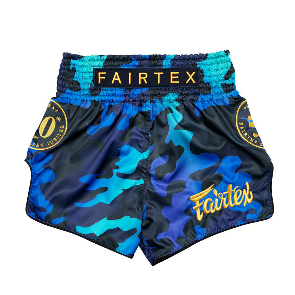 

Шорты для тайского бокса Fairtex BS1916 Golden Jubilee, Luster, размер L, синий