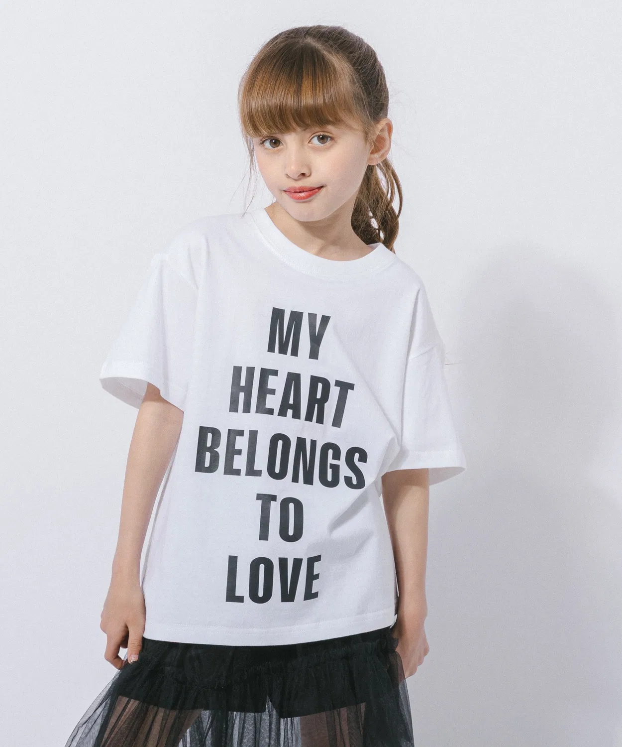 Детская футболка оверсайз с принтом Love Text URBAN CHERRY, Pink — фото 2