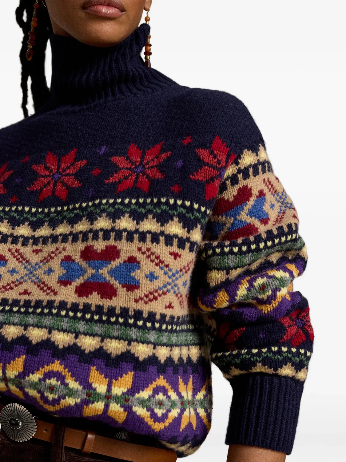 Polo Ralph Lauren Свитер Fair Isle синий — фото 3